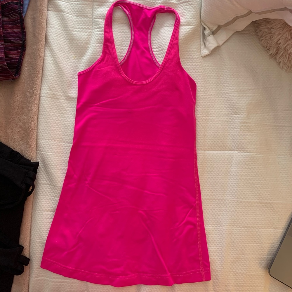 hot pink lulu lemon tank top